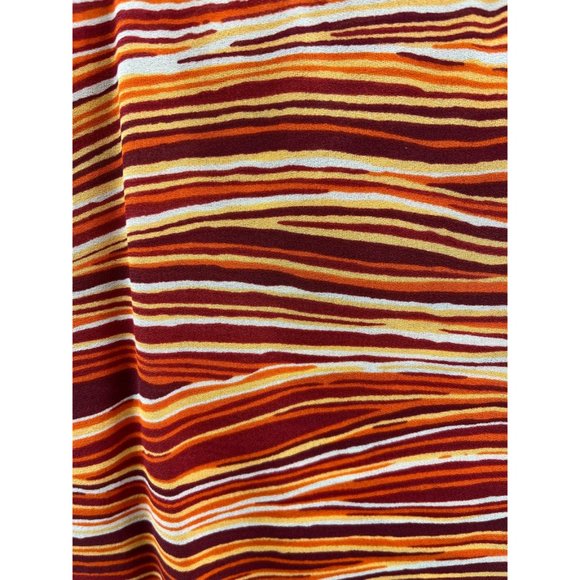 Jones New York Womens Tank Top Yellow Orange Striped Sleeveless Stretch Silk 14 - Picture 4 of 6
